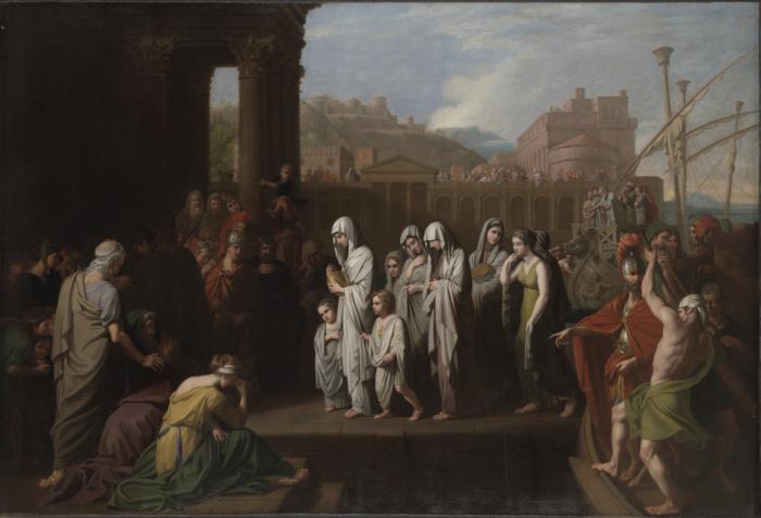 Benjamin West Agrippina Landing at Brundisium with the Ashes of Germanicus France oil painting art